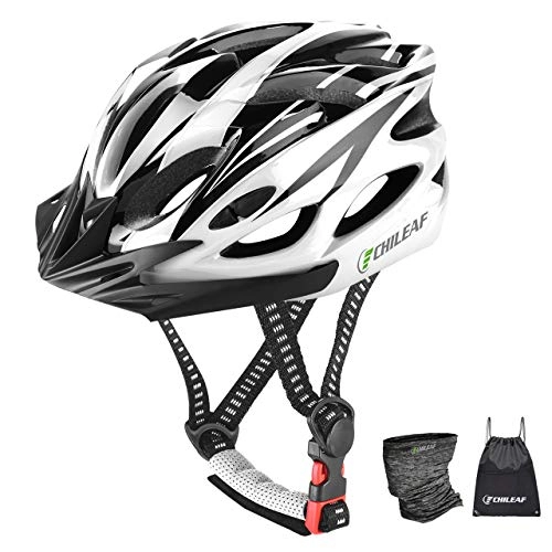 Mountain Bike Helmet : CHILEA Adult & Youth Bike Helmet, Mountain Bike Helmet MTB Bicycle Cycling Helmets with Sports Headband, Adjustable Dial-Fit Integrally Molding Lightweight Helmets for Men and Women