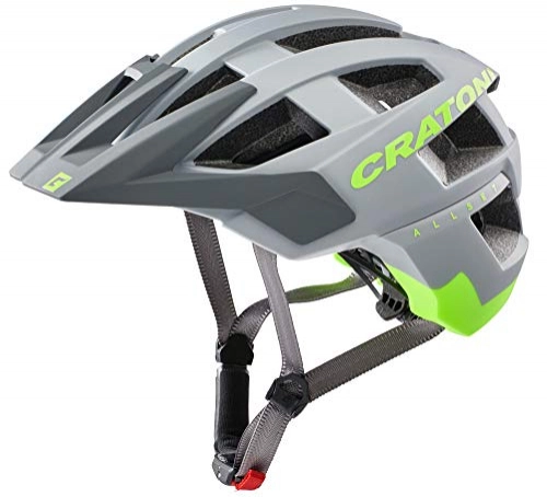 Mountain Bike Helmet : Cratoni Allset Mountain Bike Helmet Inline All-Round Bike Helmet, Grey / Neon Yellow, S / M (54-58 cm)