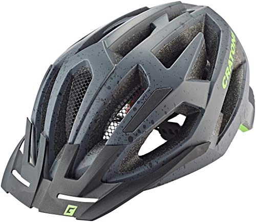 Mountain Bike Helmet : Cratoni Mountain Bike Flash Helmet Matte Lime Green T.L / XL 59-62 Material Unisex-Adult, Gri (LIM