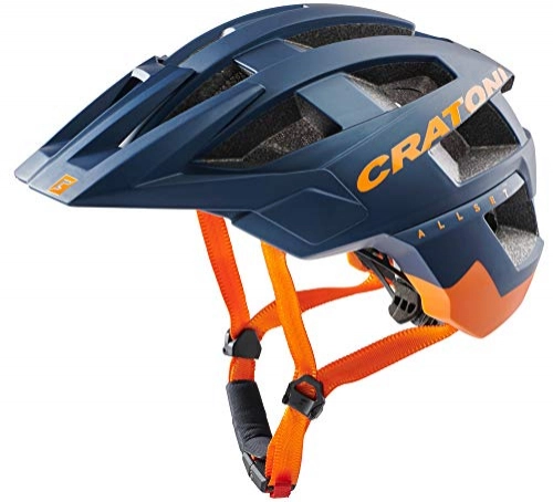 Mountain Bike Helmet : Cratoni Mountain Bike Helmet Allset Bicycle Helmet Inline Helmet (Blue / Orange, S / M (54-58 cm)