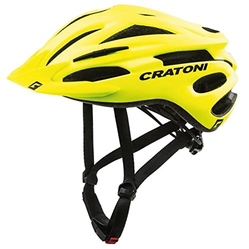 Mountain Bike Helmet : CRATONI Pacer Mountain Bike Helmet Neon Yellow Matt Size L / XL 58-62 Unisex Adult