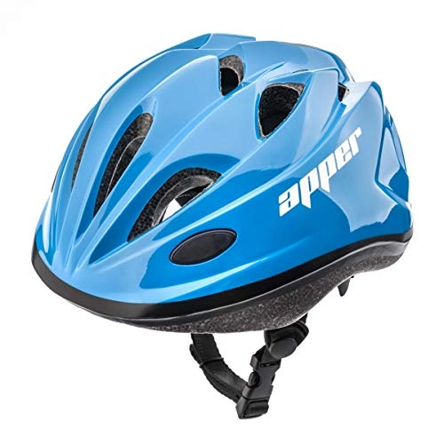 Mountain Bike Helmet : Cycle Helmet For Kids Child Helmet MTB Bike Bicycle Skateboard Scooter Hoverboard Helmet For Riding Safety Lightweight Adjustable Breathable Helmet HB5-6 (M (52-56cm, 20.4-22 inch), Apper Navy)