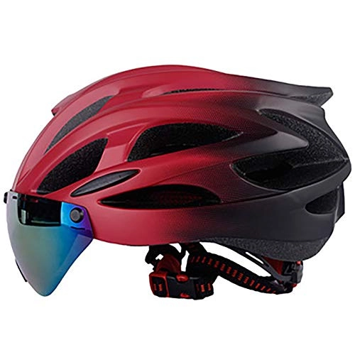 Mountain Bike Helmet : Cycle Helmet, Lightweight Bicycle Helmet Adjustable Mountain Road Bike Helmets for Adults ECE / DOT Certified Road Bike Mountain Bike Riding Helmet with Tail Light D