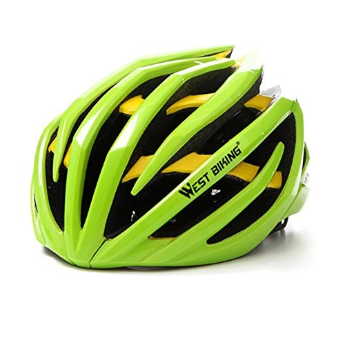 Mountain Bike Helmet : CZCJD Cycling Helmet Bikecycling Helmet Ultralight Head Protect Helmets Eps Absorb Sweat Mountain Mtb Bike Bicycle Helmet, Green Yellow