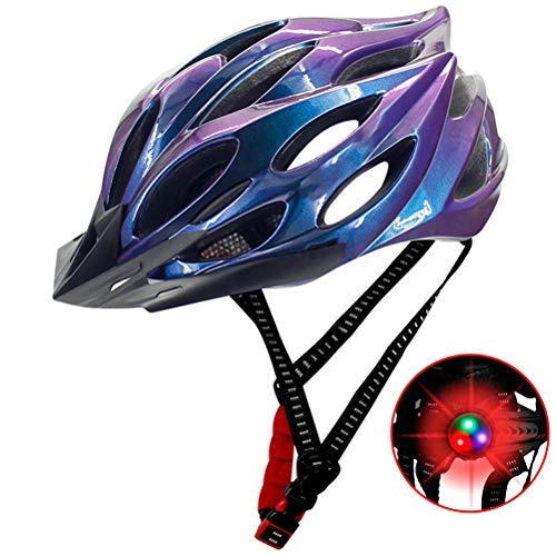 Mountain Bike Helmet : Deeabo Bicycle Helmet, Safety Adjustable Mountain Road Cycle Helmet Light Bike Helmet, CE Certified Lightweight Impact Resistant Adjustable Cycling Helmet for Men Women, Purple