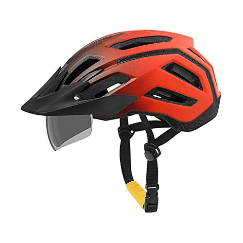 Mountain Bike Helmet : DIMPLEYA Bike Helmet with Detachable Magnetic Goggles Removable Sun Visor Mountain & Road Bicycle Helmets for Men Women Adult Cycling Helmets