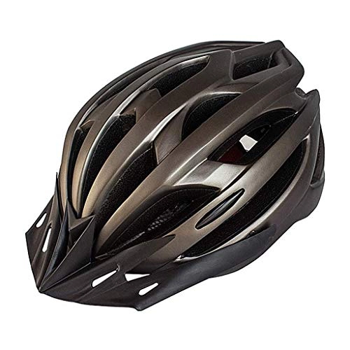 Mountain Bike Helmet : DIMPLEYA Cycling Helmet, Bicycle Helmets Matte Black Unisex Bike Helmet Back Light Mountain Road Bike Integrally Molded Breathable Road Mountain MTB Ultralight, titanium silver