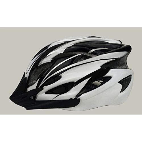 Mountain Bike Helmet : DINGL Bicycle Cycling Helmet Comfortable Adjustable Mtb Bike Mountain Road Cycling Safety Outdoor Sports Safety Protective for Men / Women 622 (Color : White, Size : 55Cmx61Cm)