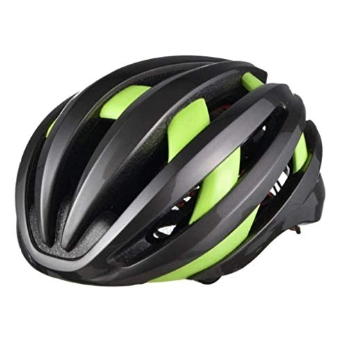 Mountain Bike Helmet : DINGL Bicycle Cycling Helmets Mtb Bike Helme Mountain Racing Helmet Outdoor Sport Riding Bike Safely Cap 622 (Color : Green, Size : 55Cmx61Cm)