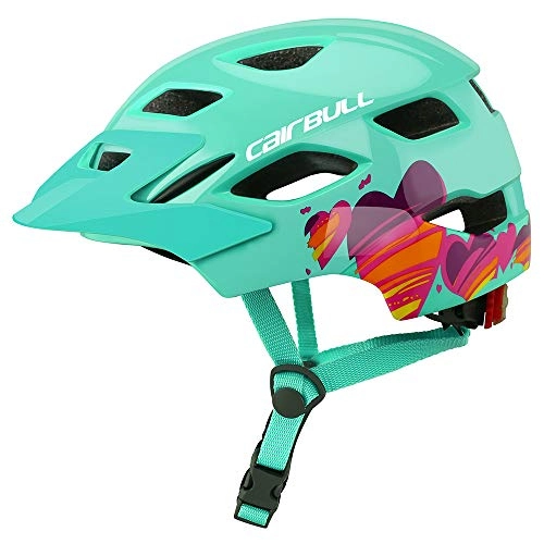 Mountain Bike Helmet : DishyKooker Children Protective Helmet Mountain Road Bike Wheel Balance Scooter Safety Helmet with Tail Light Light blueS-M (50-57CM)