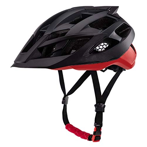Mountain Bike Helmet : DROHOO Men Women Unisex Ultralight MTB Bike Helmet Mountain Riding Bicycle Safety Cap, Black Red