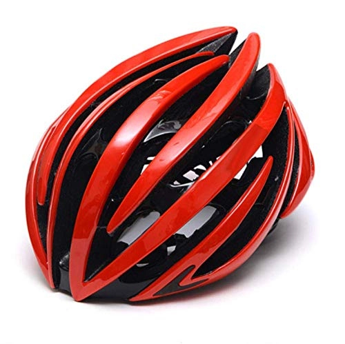 Mountain Bike Helmet : Dufeng Helmet Bicycle Cycling Ultralight Red Bicycle Helmet Mountain Bike Cycling Helmet 55Cmx61Cm