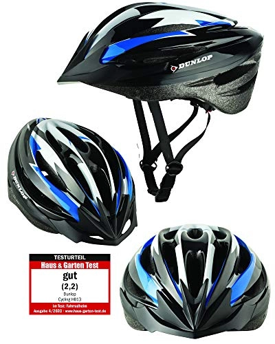 Mountain Bike Helmet : Dunlop HB13 Bicycle Helmet for Women, Men, Kids, EPS Inner Shell, Removable Visor for Optimal Glare Protection, Lightweight MTB City Bike Helmet with Quick Release, blue