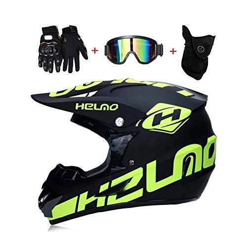 Mountain Bike Helmet : DYCLE Adult Off-road Motorcycle Helmet Glasses +mask + Gloves Mountain Bicycle The Man Woman Helmet, S