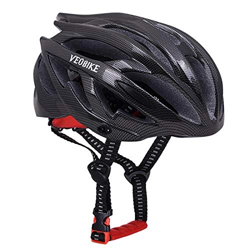 Mountain Bike Helmet : Elikliv Black One Size Black Mountain Bike Helmets Road Bicycle Ultralight Helmet MTB Racing Skating Sports Safety Equipment Cycling Accessories