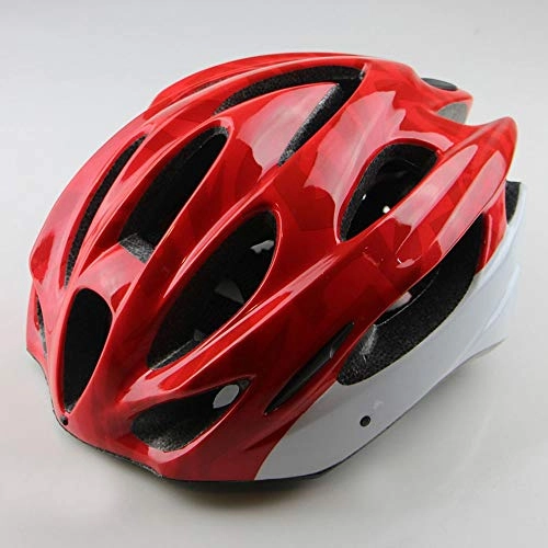 Mountain Bike Helmet : ETH Adult helmet Adult Riding Ultralight Bicycle Helmet Integrated Molding Road Mountain Unisex Helmet (Color : Red, Size : L)