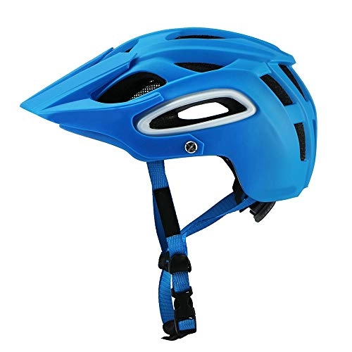 Mountain Bike Helmet : ETH Adult helmet Mountain Bike Men And Women Riding Helmet Mountain Forest Off-road Depth Protection Safety Breathable Helmet (Color : Blue)