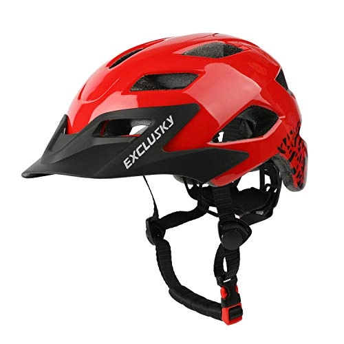 Mountain Bike Helmet : Exclusky Kids Cycle Helmet CE Certified 5-13 Years Child Bike Helmets For Boys Girls Adjustable Lightweight