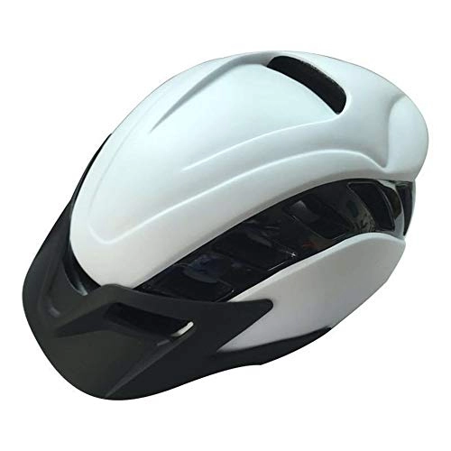 Mountain Bike Helmet : Faus Koco Mountain Helmet Bicycle Riding Men And Women Helmets Road Bike Equipment One-piece Breathable Helmet (Color : White)