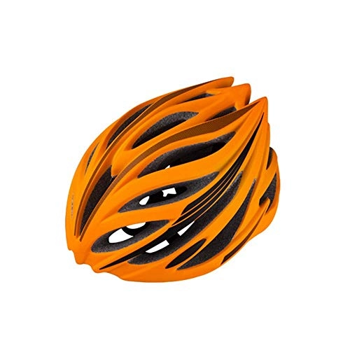 Mountain Bike Helmet : Faus Koco Road Mountain Bike Riding Helmet Integrated Molding Large Size Light Roller Helmet Men And Women Breathable Helmet (Color : Orange)
