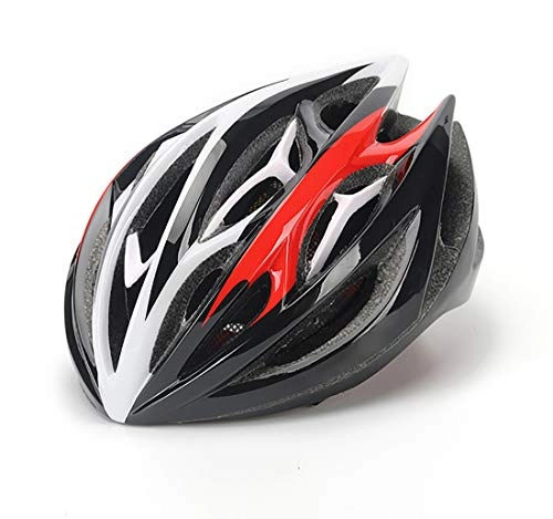 Mountain Bike Helmet : Fenghezhanouzhou Bicycle Accessories PC And EPS Material Mountain Bike Helmet, Integrated Molding Riding Helmet Outdoor, Mean Code (Color : Black and white)