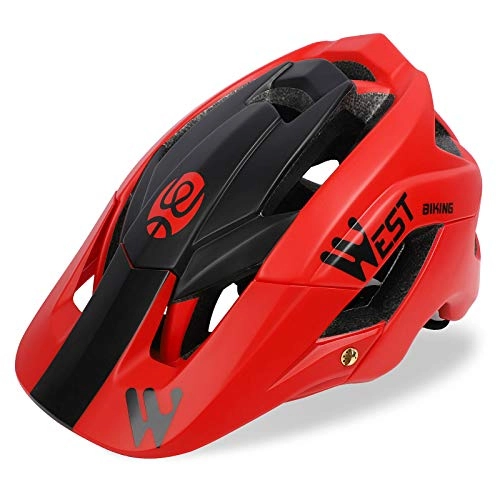 Mountain Bike Helmet : Festnight Lightweight Bike Helmet with Soft Removable Lining Pad & Visor Adjustable Men Women Trail Racing Helmet In-mold Cycling Bicycle Helmet for Road Mountain Cycling Equipment