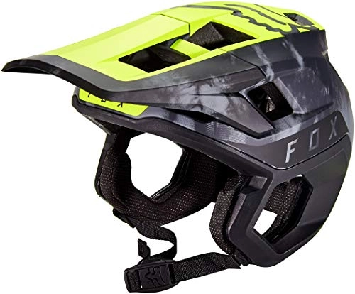 Mountain Bike Helmet : FOX Dropframe Pro MIPS MTB Elevated Mountain Bike Helmet Day Glo Yellow Medium