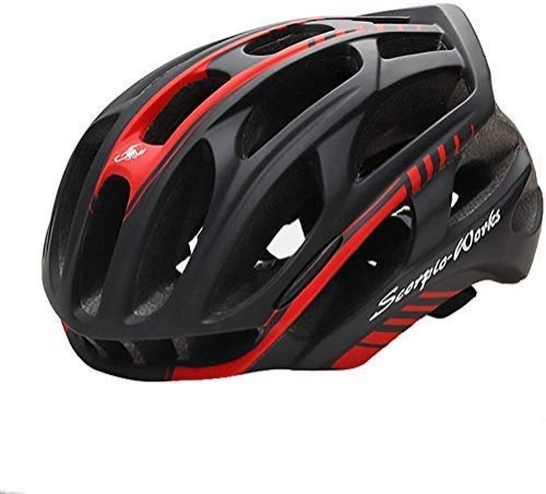 Mountain Bike Helmet : Frosted Black And Red 4D Bicycle Helmet Riding Helmet Bicycle Mountain Bike Helmet Outdoor Riding Equipment Electric Vehicle Helmet Motorcycle Helmet Effective xtrxtrdsf (Size : Medium)