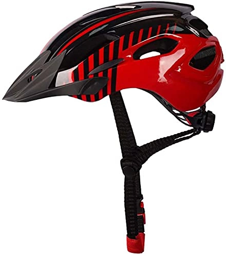 Mountain Bike Helmet : Full Face Helmet Adult Bicycle Cycling Helmet Holder Integrally Adjustable Module Full Face Mtb Bike Helmets For Adult Men / Women Helmets helmet bike (54-63 Cm), Red