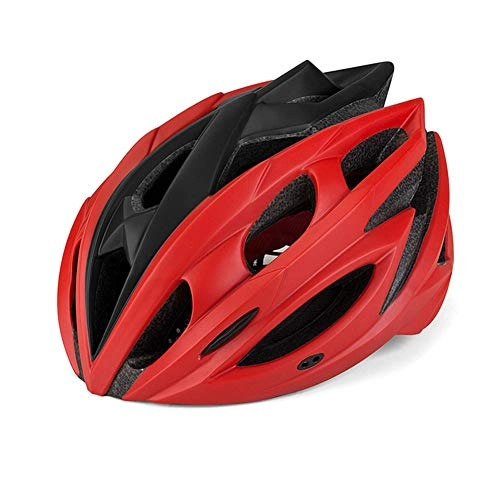 Mountain Bike Helmet : FYLY-Bike Helmet for Men and Women, Adjustable Breathable Adult Cycle Protective Helmet, for Road Cycling & Mountain Biking, 22.44''-24.01'', Red