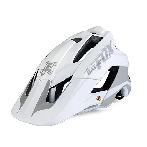 Mountain Bike Helmet : FYLY-Cycle Helmet, 13 Vents Breathable Adjustable Sun Proof Adult Bike Protective Helmet, with Night Reflective Design, for Men And Women, White