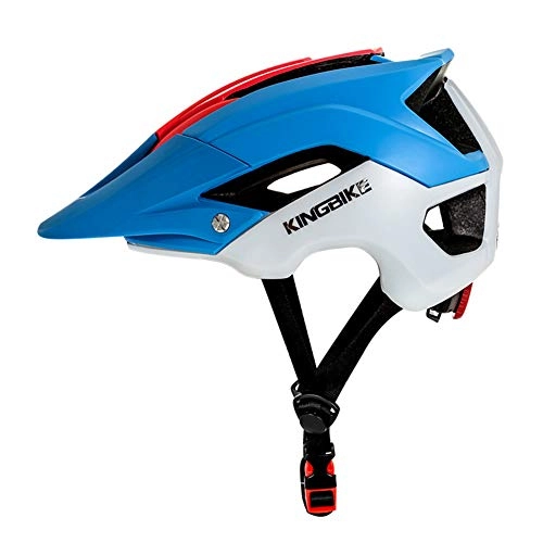 Mountain Bike Helmet : FYLY-Mountain Bike Helmet for Men And Women, Easy Attached Visor Safety Protection Adult Bike Helmet, for Outdoor Sport Riding Bike, Light blue