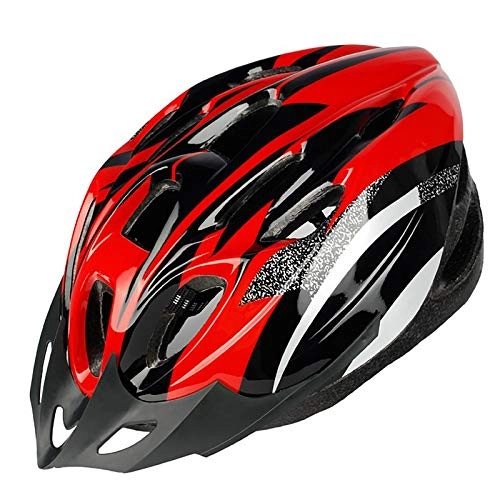 Mountain Bike Helmet : G&F Adult Bike Bicycle Helmet for Men Women Road Cycling And MTB Helmet with Detachable Visor (Color : Red)