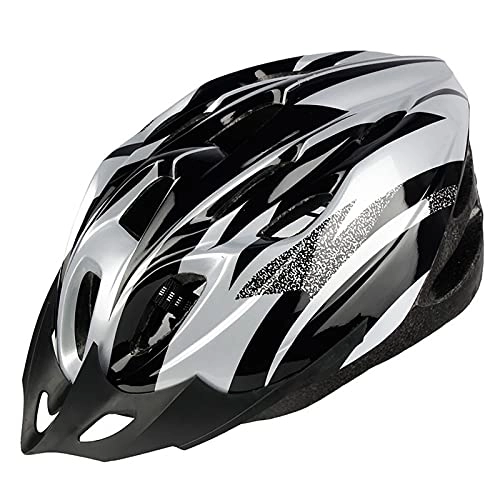 Mountain Bike Helmet : G&F Adult Bike Bicycle Helmet for Men Women Road Cycling And MTB Helmet with Detachable Visor (Color : Silver)