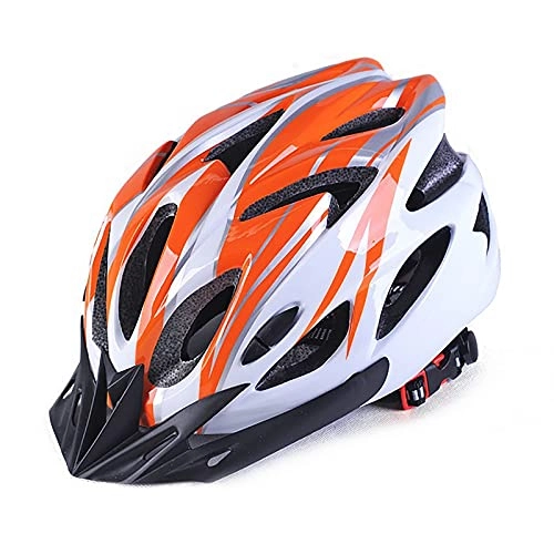 Mountain Bike Helmet : G&F Bicycle Cycling Helmet Adjustable Helmet, Safety Breathable MTB Lightweight Unisex (Color : Orange)