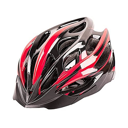 Mountain Bike Helmet : G&F Bicycle Helmet Unisex Mountain Bike Cycling Helmet with Detachable Visior Lightweight 23 Vents Adjustable 55-61cm (Color : Red, Size : 58-61)