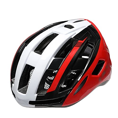 Mountain Bike Helmet : G&F Bike Helmet 21 Vents MTB Cycle Helmet with Adjustable Chin Strap Lightweight Breathable for Adult 58-61cm (Color : Red, Size : 58-61)