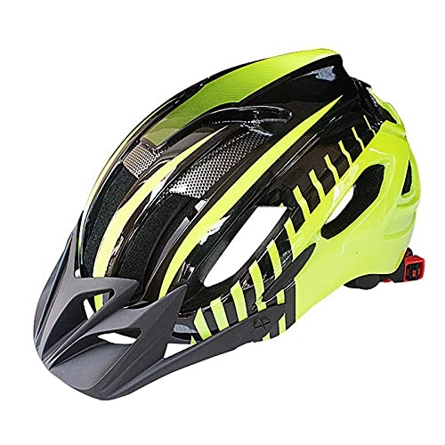 Mountain Bike Helmet : G&F Bike Helmet, Lightweight MTB Cycling Helmet, Adult Adjustable Bicycle Helmet for Men Women Youth with Detachable Visor (Color : Green, Size : 54-63)