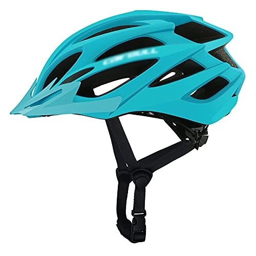 Mountain Bike Helmet : G&F Cycle Helmet MTB Bike Helmet with Detachable Visor Lightweight Adjustable Breathable for Men Women (Color : Blue, Size : 55-61)
