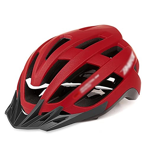 Mountain Bike Helmet : G&F Cycling Helmet MTB Bike Helmet with Sun Visor Breathable Bicycle Helmet for Women Men (Color : Red, Size : 58-60)