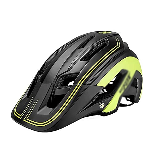 Mountain Bike Helmet : G&F Mountain Bike Helmet for Adult Men Women MTB Cycle Helmet with Detachable Visor Lightweight Bicycle Helmets Adjustable 56-62cm (Color : Green, Size : 56-62)