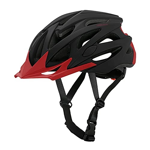 Mountain Bike Helmet : G&F MTB Bike Helmets Adult Lightweight Breathable 25 Vents Cycling Bicycle Helmet with Detachable Visor (Color : Black, Size : 55-58)