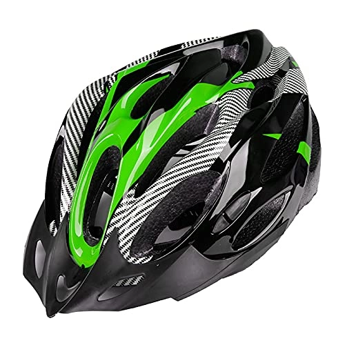Mountain Bike Helmet : G&F Unisex MTB Cycle Helmet with Detachable Visor Lightweight Adjustable Safety Breathable for Men Women (Color : Green)