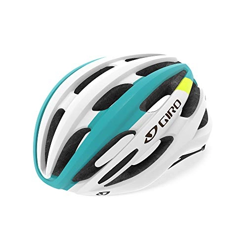 Mountain Bike Helmet : Giro Unisex's Foray Road Helmet, White / Iceberg / Citron, Medium / 55-59 cm