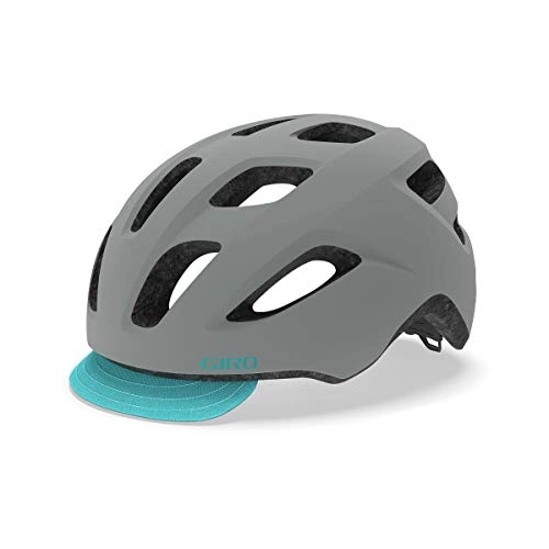 Mountain Bike Helmet : Giro Unisex's Trella Urban Helmet, Matte Grey / Dark Teal, 50-57 cm