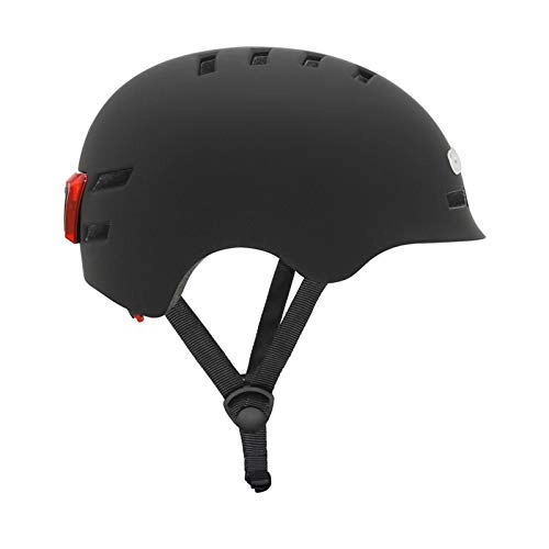 Mountain Bike Helmet : guoxia74534 Bicycle Riding Helmet with Front Rear Safety Lights, Cycling Helmet for Men Women Skateboard Mountain Biking Climbing