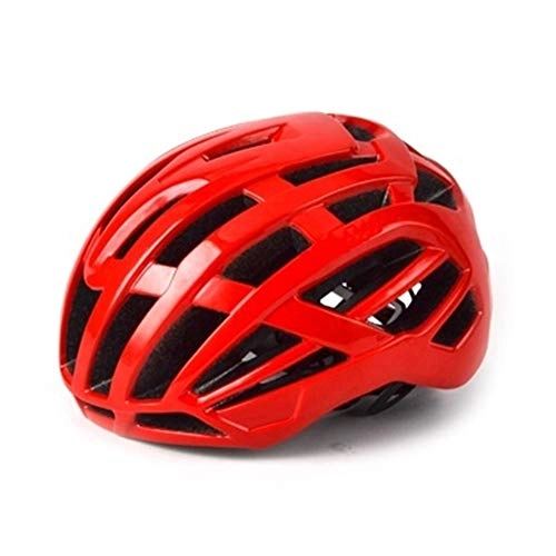 Mountain Bike Helmet : GZSC Cycling helmet ultralight helmet Cycling helmet aero road bike MTB mountain integral triathlon red bike helmet men trail race bicycle helmet (Color : Red, Size : M)
