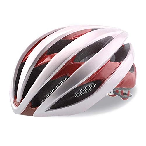 Mountain Bike Helmet : GZSC Cycling Helmet Unisex 19 Holes Road MTB Mountain Bike Bicycle Helmet Outdoor Sports Cycling Head Protect Accessories (Color : White Red)