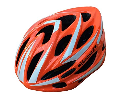 Mountain Bike Helmet : HardnutZ Helmets Hi Vis Road Cycle Bike MTB, 54-61cm, One Size Fits All, Variety of Colours (Orange)