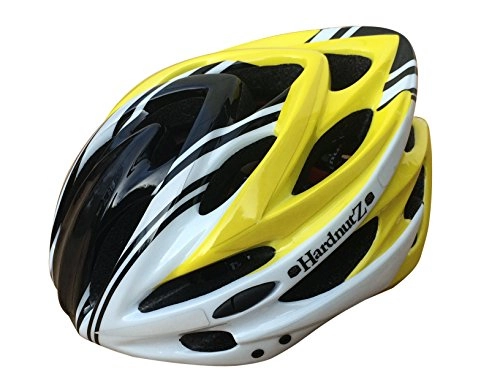 Mountain Bike Helmet : HardnutZ Helmets Stealth Hi Vis Road Cycle Bike MTB, 54-61cm, One Size Fits All, Variety of Colours (Hi-Vis Yellow)